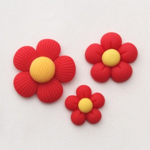 빨간 다섯꽃잎 3종 (약50개) T3451